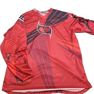 MSR Charge Jersey Shirt Mens 2XL Red Long Sleeve Motocross Padded MX Riding